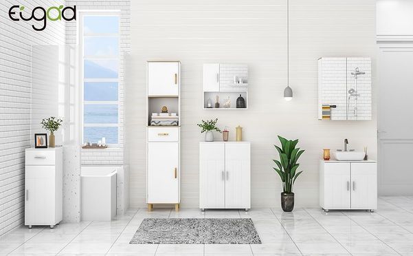 EUGAD Badezimmerschrank,Hochschrank