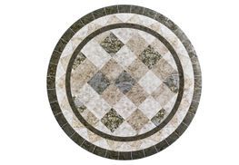 Glasplatte mit Mosaikdekor