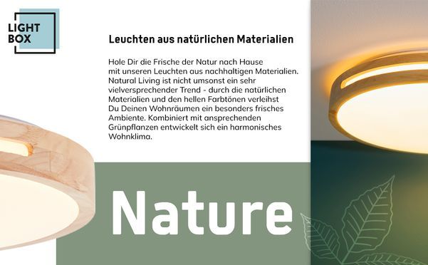 Leuchten aus natürlichen Materialien