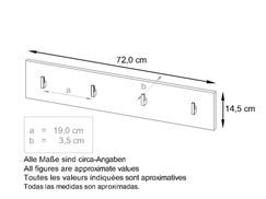 Maßangaben Kleiderhakenleiste Linea V2