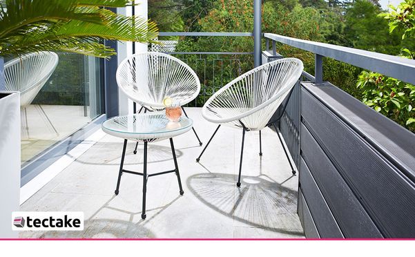 2 Gartenstühle Santana mit Tisch