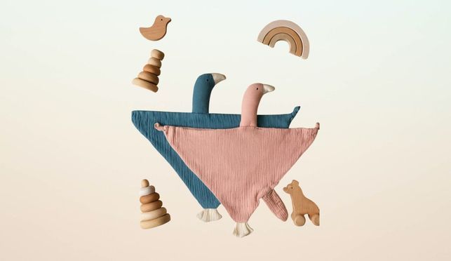 Kuscheliges Schmusetuch in Gänseform – weich, natürlich & liebevoll designt