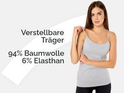 Verstellbare Träger – 94% Baumwolle, 6% Elasthan