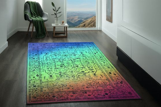 Tara Carpet Rainbow Oriental – Moderne Teppiche in Regenbogenfarben
