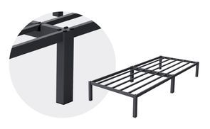 Leichtes Bett mit 26,5 cm Bodenfreiheit für Stauraum