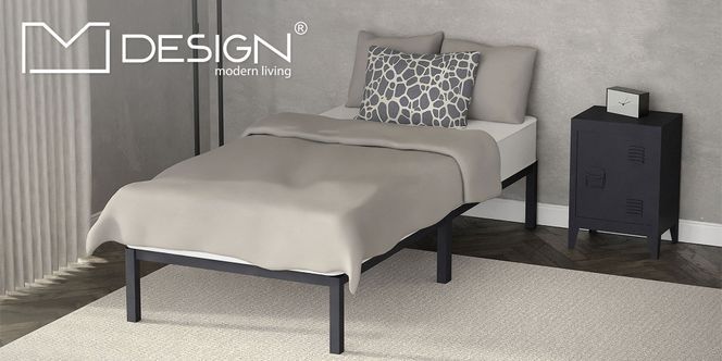 Metallbett Paris 90 x 200 cm Anthrazit von ML Design