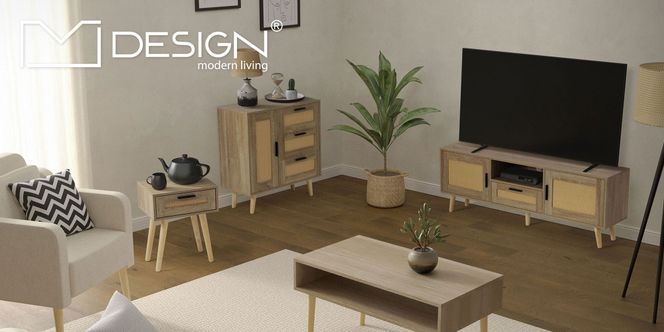 ML Design Nachttisch mit 1 Schublade 40 x 50,5 x 30 cm