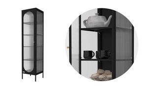 Vitrinenschrank mit Stauraum und Wandmontage