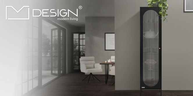 Vitrinenschrank 42x175x40 cm, Schwarz