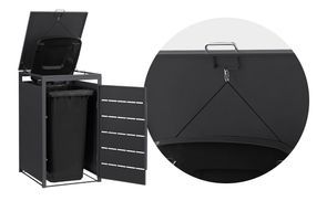 Mülltonnenbox mit Zugseil für automatisches Deckelöffnen