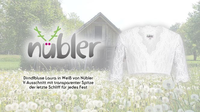 Dirndlbluse Laura in Weiß von Nübler der letzte Schliff für jedes Fest: