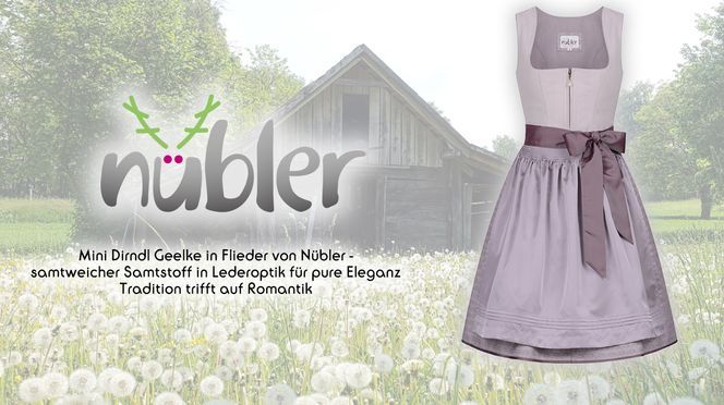 Mini Dirndl Geelke in Flieder von Nübler – Tradition trifft auf Romantik