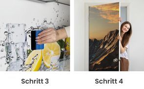 Einfache Montage der Türtapeten