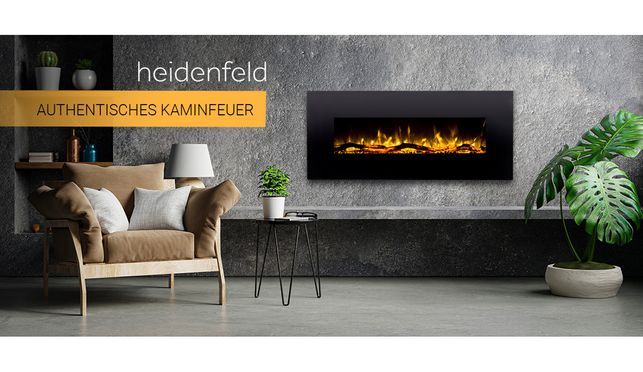 Heidenfeld Elektrokamin HF-WK300 - Wohlfühl-Atmosphäre mit dem LED-Kamin
