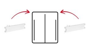 Zwei Dämpfer pro Schrank