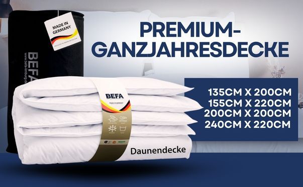 Ganzjahreskomfort mit natürlicher Füllung Made in Germany