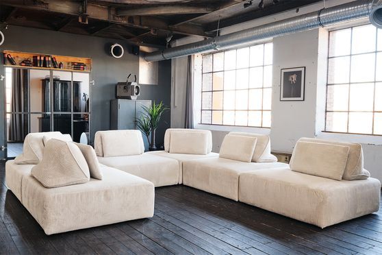 KAWOLA Sofa WIOLO SOFT Modulsofa Cord 6 Module 6 Rückenkissen