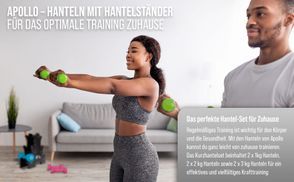 Apollo-Hanteln mit Hantelständer