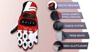 Motorradhandschuhe mit vielen Funktionen