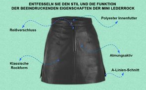 Funktion der Trendiger Mini Lederrock beeindruckende Eigensc