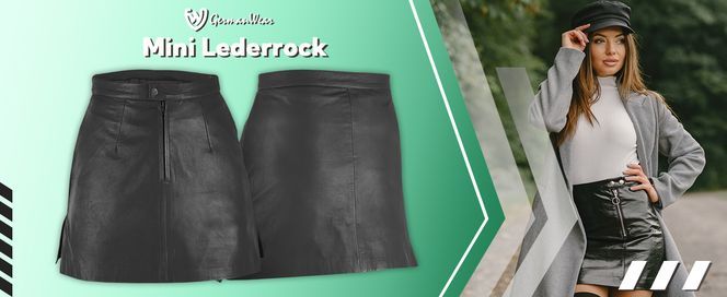 Trendiger Mini Lederrock aus echtem Lammnappa Business Rock für Damen