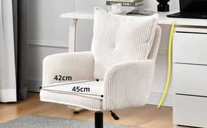 Ergonomischer Cord Bürostuhl mit Komfortpolsterung