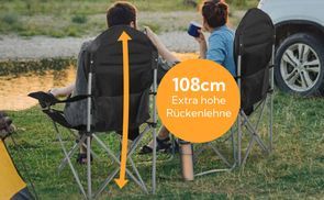 Hoher Komfort Campingstuhl