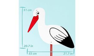 Lebensechte Storch Größe