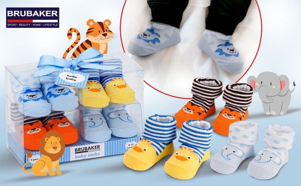 Babysocken in Geschenkverpackung mit Schleife