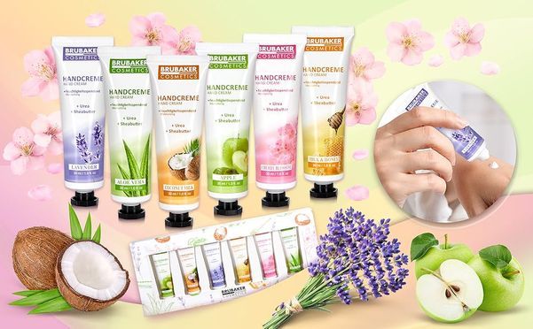 BRUBAKER 6 teiliges Handcreme Pflegeset mit Urea und Sheabutter 