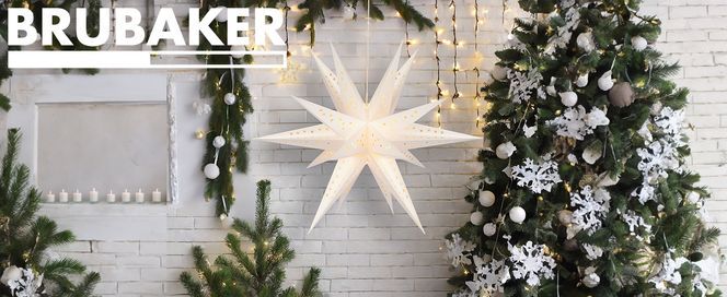 BRUBAKER Weihnachtsstern LED in Weiß 