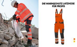 Sicherheit mit Komfort: Warnschutz Latzhose FLUO EN 20471 1
