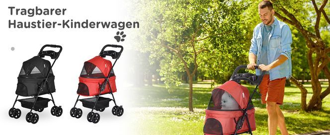 Tragbarer Haustier Kinderwagen