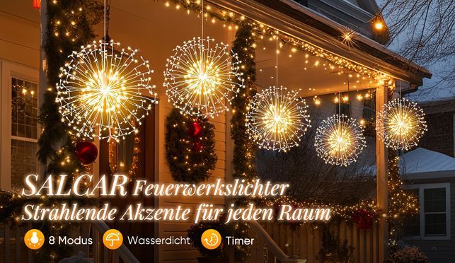 Salcar Feuerwerk Lichterkette