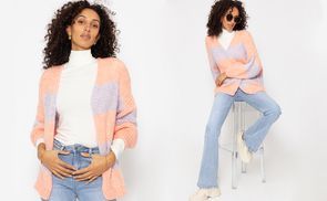 Trendiger Streifen Cardigan für jeden Anlass