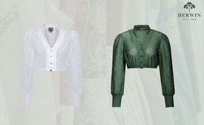 Elegante Spitzenbluse mit Stehkragen