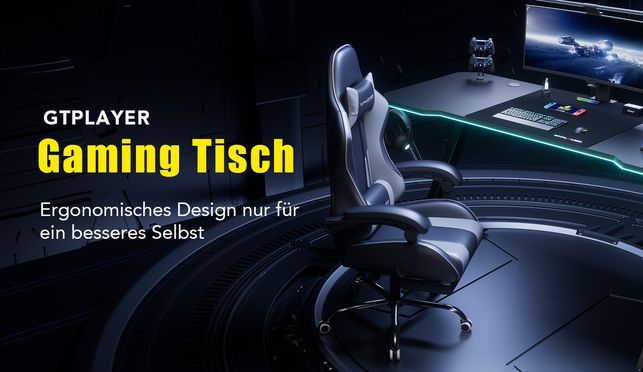 GTPLAYER Gaming Tisch verfügt über einen 120 x 60 cm großen