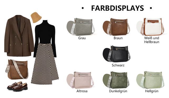 TAN.TOMI – Stilvolle Umhängetaschen in 7 eleganten Цвета(ов)