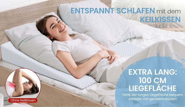 Entspannt schlafen mit erhöhtem Oberkörper