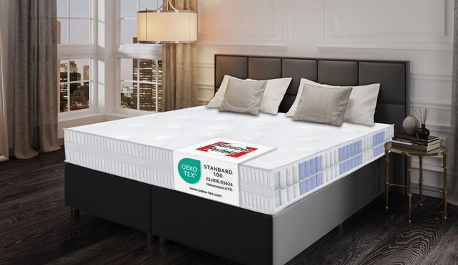 Doppel Taschenfederkernmatratze mit Boxspring Feeling