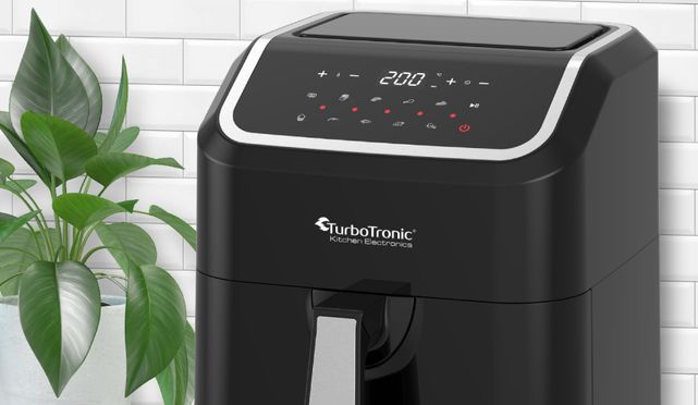 TurboTronic XL 5L Heissluftfritteuse Platzsparend, energieeffizient und sehr vielseitig