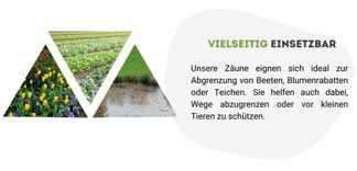 Für Beete, Wege & Teiche geeignet