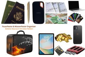 Feuerfeste Dokumententasche auch als Organizer erhältlich.