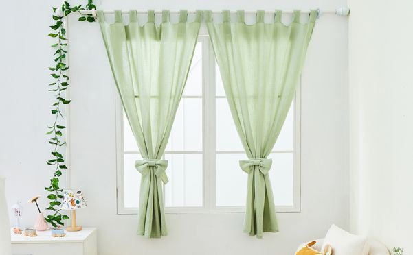 2er Set Musselin-Vorhänge