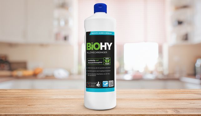 Mit dem BiOHY Allzweckreiniger entfernst Du Schmutz und Gerüche schnell und effektiv.