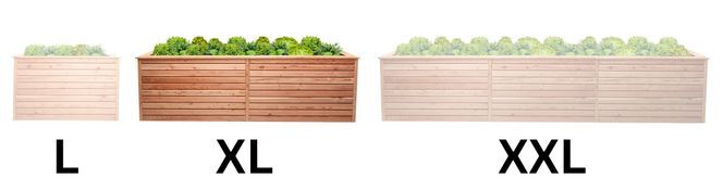 Modernes Hochbeet Rhombus aus Lärche – minimalistisches Design, witterungsbeständig und ergonomisch