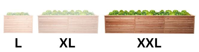 Modernes Hochbeet Rhombus aus Lärche – minimalistisches Design, witterungsbeständig und ergonomisch