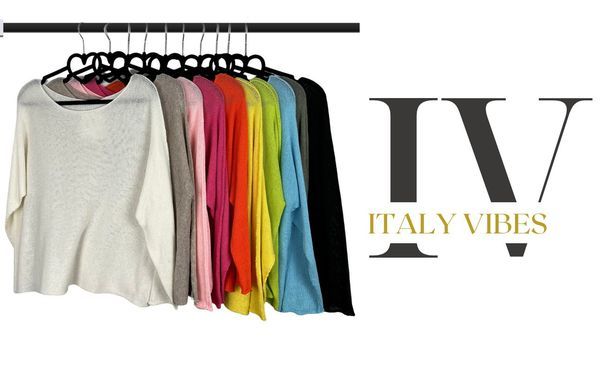 ITALY VIBES WARDA Shirt Langarmshirt in Unifarben