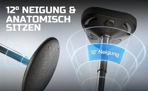 Ergonomisches Sitzpolster mit 12° Neigung