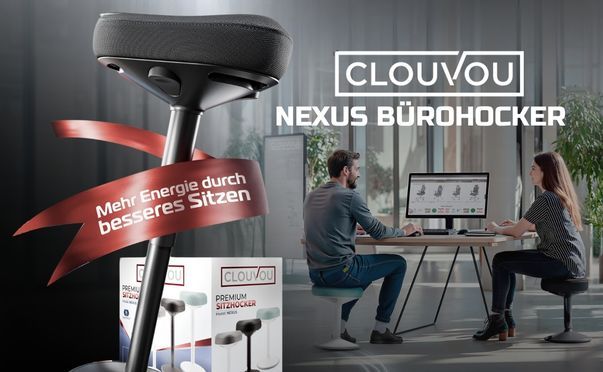 Ergonomischer Bürohocker für aktives Sitzen & starke Haltung